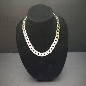 Dynamite Gold Tone & Pink Bulky Chain Adjustable Back Necklace